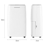 HOMCOM 16L Dehumidifier with Drain Hose and 5.5L Tank - Trusted Building Supplies
