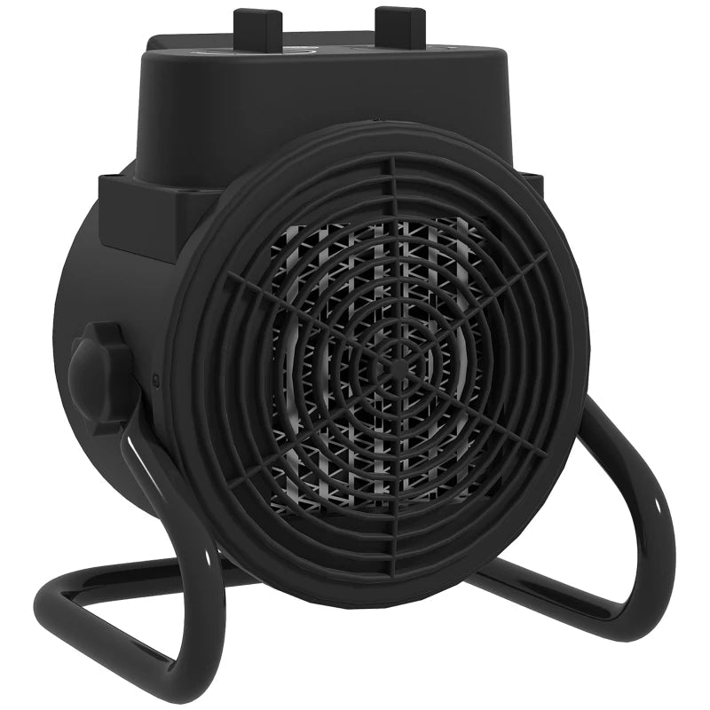 HOMCOM 2000W Portable Ceramic Fan Heater - Black - Trusted Building Supplies