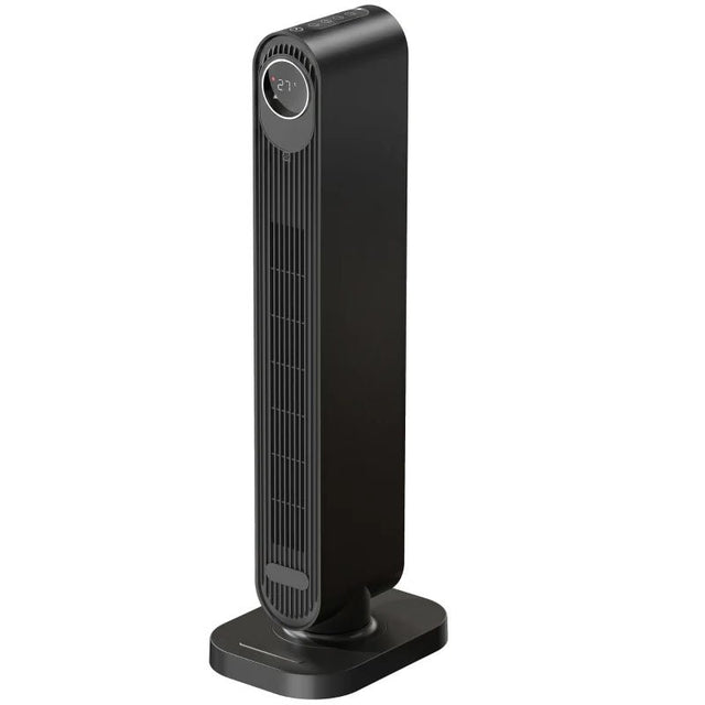HOMCOM 2000W Portable Ceramic Tower Heater - Black - Trusted Building Supplies