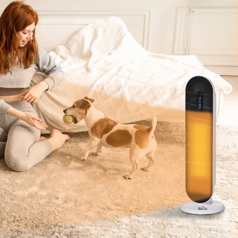 HOMCOM 2000W Portable Ceramic Tower Heater with Remote - Trusted Building Supplies