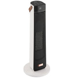 HOMCOM 2000W Portable Flame Effect Ceramic Heater - Beige - Trusted Building Supplies