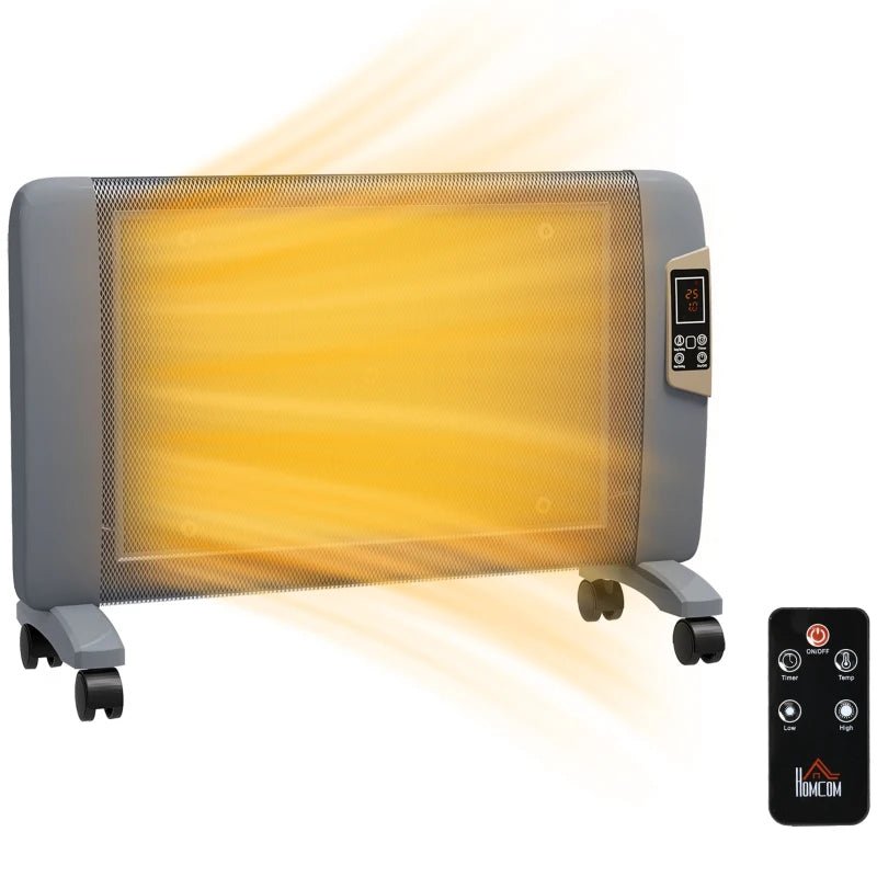 HOMCOM 2000W Portable Mica Heater with Remote - Trusted Building Supplies