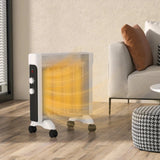 HOMCOM 2000W Portable Mica Panel Heater - White - Trusted Building Supplies