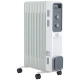 HOMCOM 2000W Portable Oil Filled Radiator - 9 Fin - Trusted Building Supplies