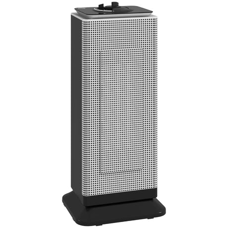 HOMCOM 2000W Portable Oscillating Ceramic Heater - Black - Trusted Building Supplies
