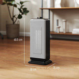 HOMCOM 2000W Portable Oscillating Ceramic Heater - Black - Trusted Building Supplies
