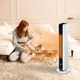 HOMCOM 2200W Portable Tower Heater with 8-Hour Timer - Trusted Building Supplies