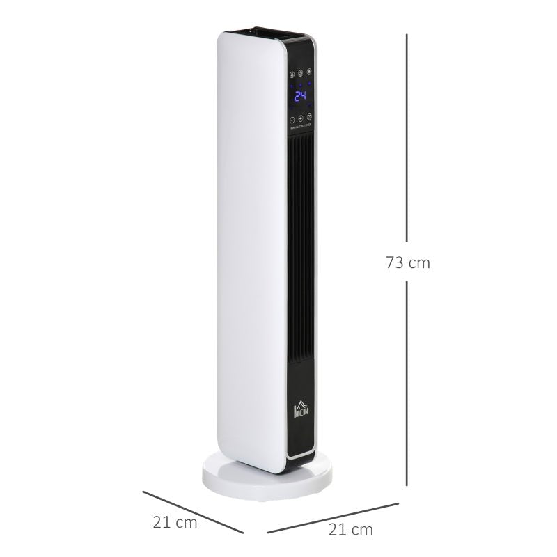 HOMCOM 2200W Portable Tower Heater with 8-Hour Timer - Trusted Building Supplies