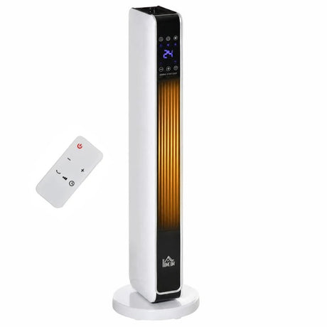 HOMCOM 2200W Portable Tower Heater with 8-Hour Timer - Trusted Building Supplies