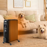 HOMCOM 2500W Digital Oil Filled Radiator - Black - Trusted Building Supplies
