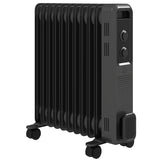 HOMCOM 2500W Portable Oil Filled Radiator - 11 Fin - Trusted Building Supplies