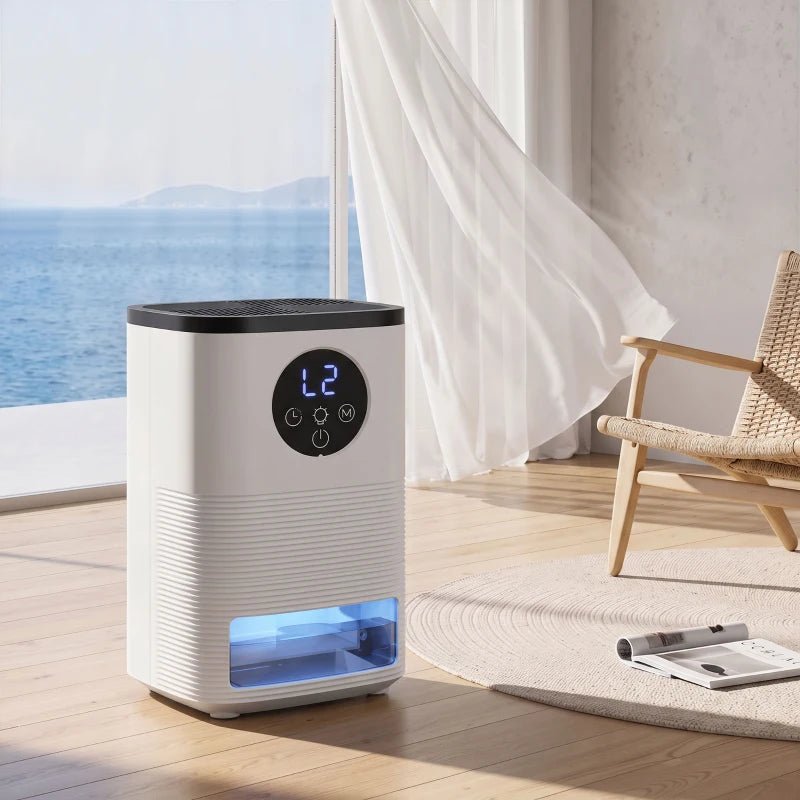 HOMCOM 300ml Compact Dehumidifier with 1.4L Tank - Trusted Building Supplies