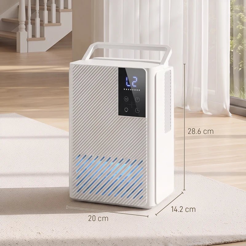 HOMCOM 400ml Compact Dehumidifier with 2L Tank - Trusted Building Supplies
