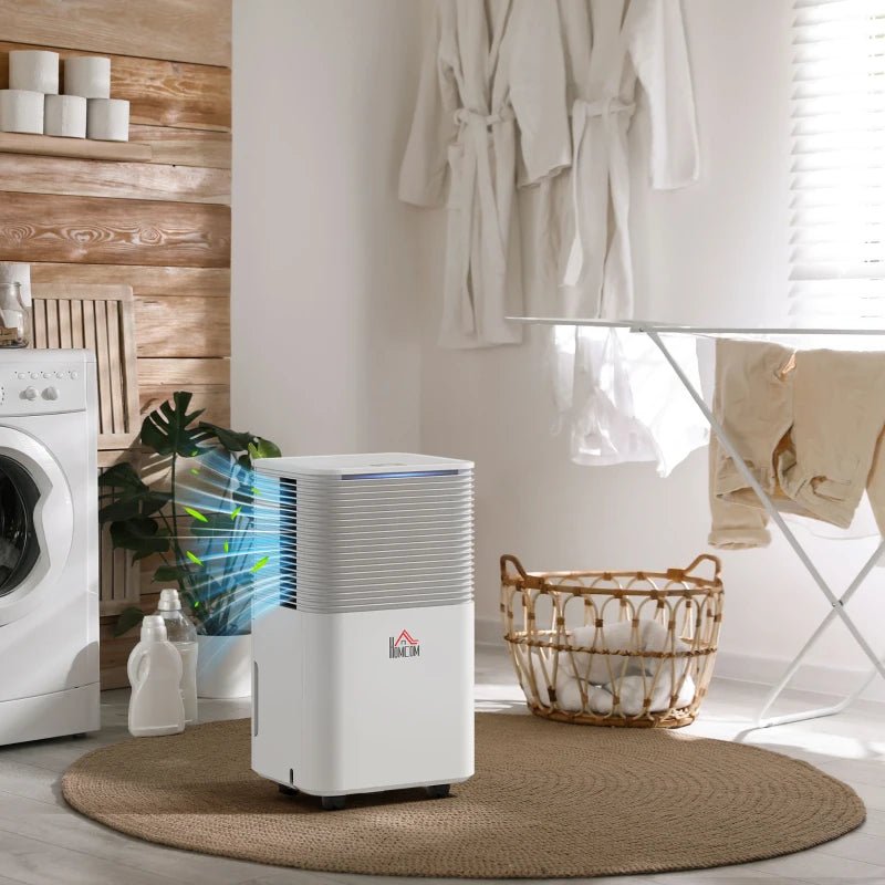 HOMCOM Portable Dehumidifier with 2L Tank and Laundry Mode - Trusted Building Supplies