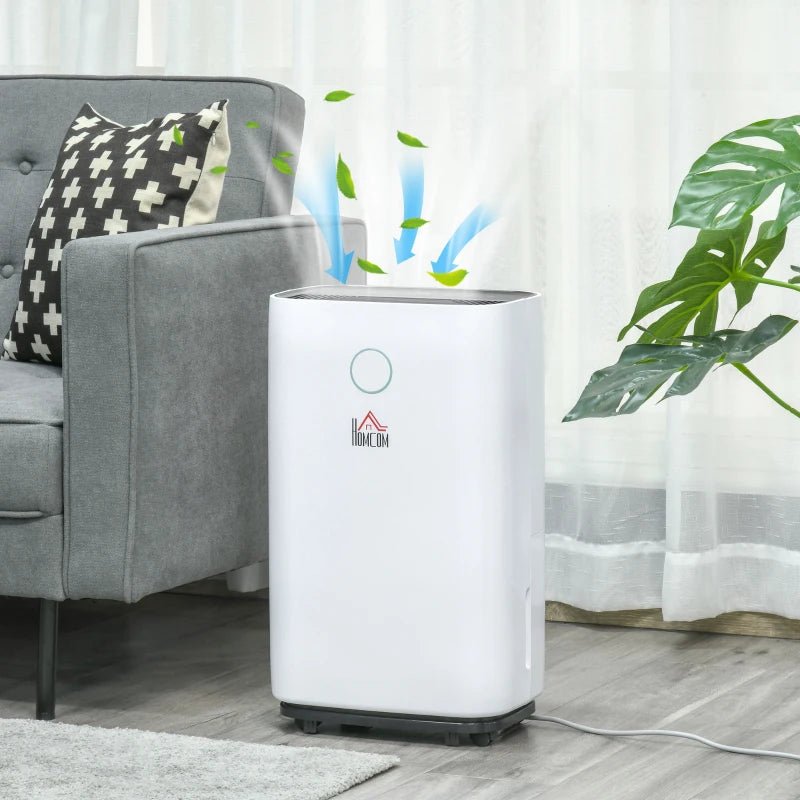 HOMCOM Portable Dehumidifier with 4L Tank and Sleep Mode - Trusted Building Supplies
