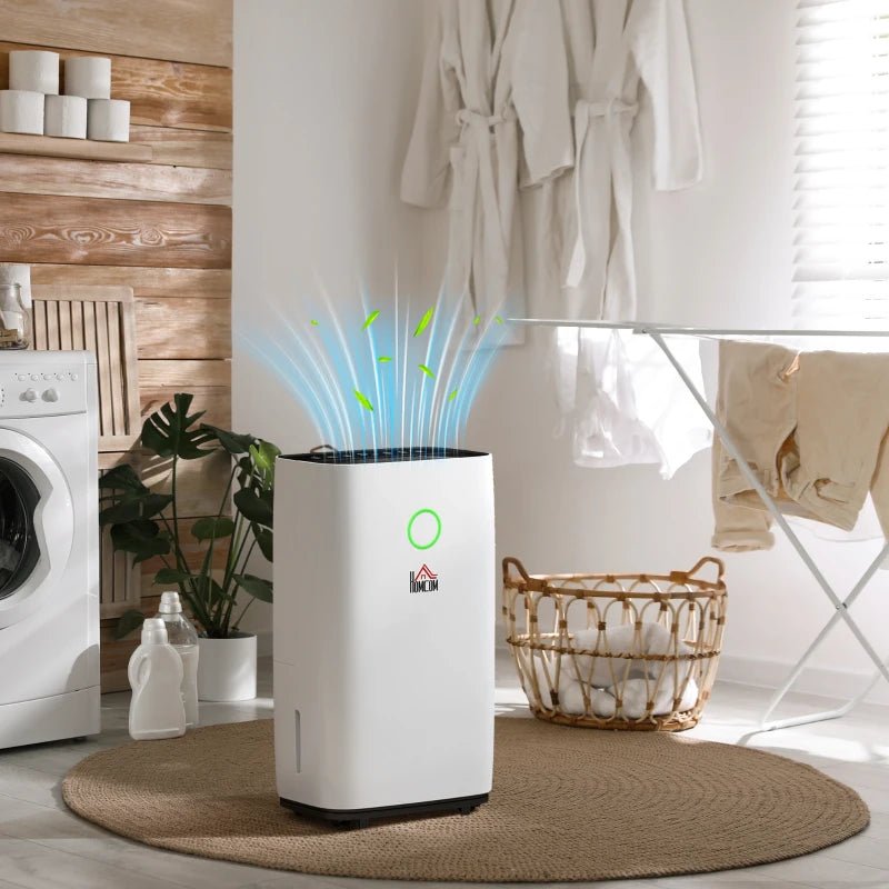 HOMCOM Portable Dehumidifier with 4L Tank and Sleep Mode - Trusted Building Supplies