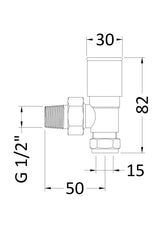 Hudson Reed Chrome Angled Radiator Valve Pack Pair - Trusted Building Supplies