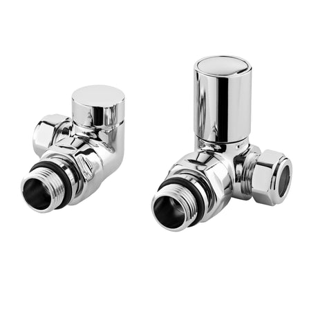 Hudson Reed Chrome Corner Radiator Valve Pack Pair - Trusted Building Supplies