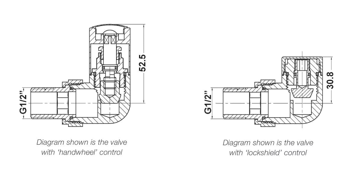 Hudson Reed Chrome Corner Radiator Valve Pack Pair - Trusted Building Supplies