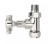 Hudson Reed Chrome Crosshead Straight Radiator Valve Pack Pair - Trusted Building Supplies