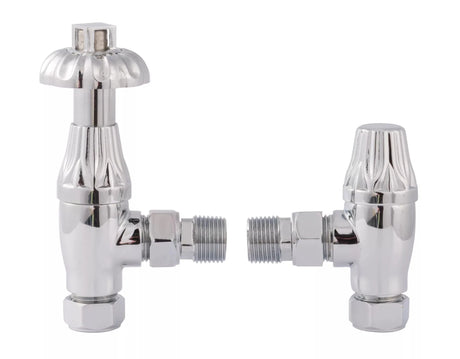 Hudson Reed Chrome Thermostatic Radiator Valve Pack Pair - Trusted Building Supplies