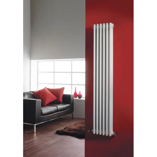 Hudson Reed Colosseum Traditional White Triple Column Radiator - 1800mm x 287mm - Trusted Building Supplies