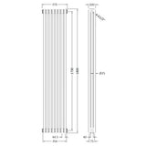 Hudson Reed Colosseum Traditional White Triple Column Radiator - 1800mm x 368mm - Trusted Building Supplies