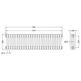 Hudson Reed Colosseum Traditional White Triple Column Radiator - 300mm x 999mm - Trusted Building Supplies