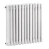 Hudson Reed Colosseum Traditional White Triple Column Radiator - 600mm x 605mm - Trusted Building Supplies