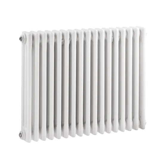 Hudson Reed Colosseum Traditional White Triple Column Radiator - 600mm x 777mm - Trusted Building Supplies