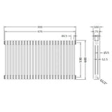 Hudson Reed Colosseum Traditional White Triple Column Radiator - 600mm x 999mm - Trusted Building Supplies