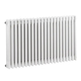 Hudson Reed Colosseum Traditional White Triple Column Radiator - 600mm x 999mm - Trusted Building Supplies