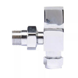 Hudson Reed Contemporary Chrome Angled Radiator Valve Pack Pair - Trusted Building Supplies