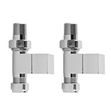 Hudson Reed Contemporary Chrome Straight Radiator Valve Pack Pair HT347 - Trusted Building Supplies