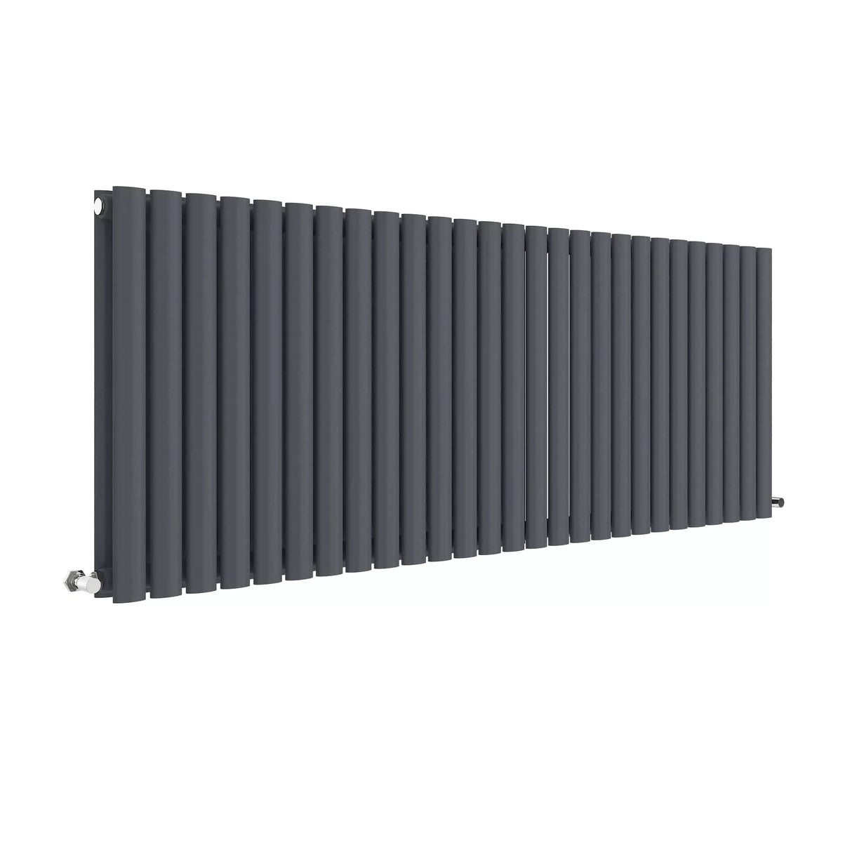 Hudson Reed Revive Anthracite Horizontal Double Panel Radiator - 600mm x 1572mm - Trusted Building Supplies