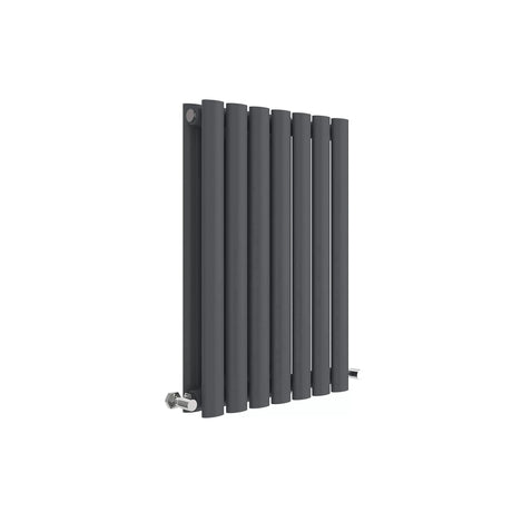 Hudson Reed Revive Anthracite Horizontal Double Panel Radiator - 600mm x 412mm - Trusted Building Supplies