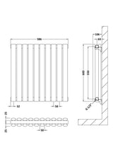Hudson Reed Revive Anthracite Horizontal Double Panel Radiator - 600mm x 586mm - Trusted Building Supplies