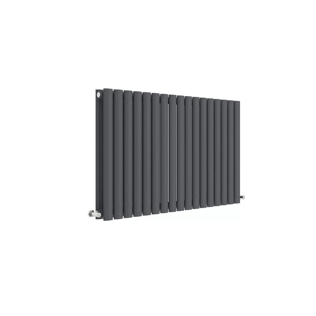 Hudson Reed Revive Anthracite Horizontal Double Panel Radiator - 600mm x 992mm - Trusted Building Supplies