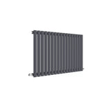 Hudson Reed Revive Anthracite Horizontal Single Panel Radiator - 600mm x 992mm - Trusted Building Supplies