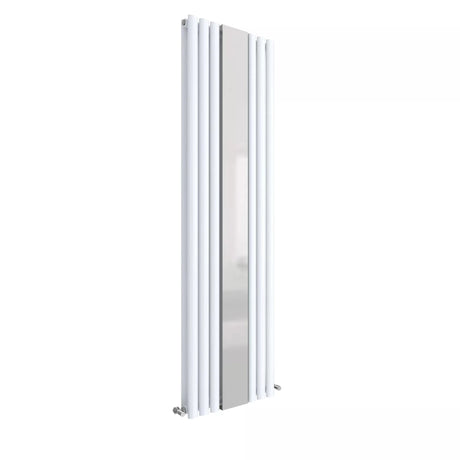 Hudson Reed Revive High Gloss White Double Panel Radiator With Mirror 1800 x 499mm - Trusted Building Supplies