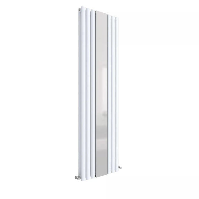 Hudson Reed Revive High Gloss White Double Panel Radiator With Mirror 1800 x 499mm - Trusted Building Supplies