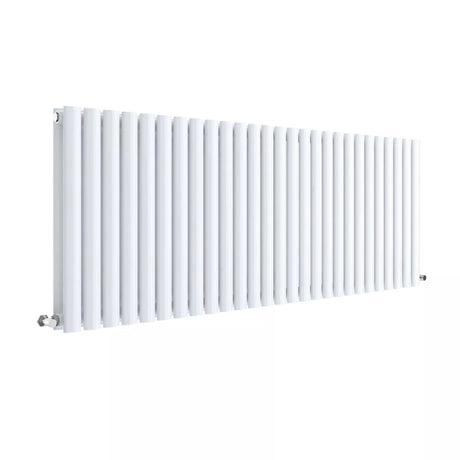 Hudson Reed Revive High Gloss White Horizontal Double Panel Radiator - 600mm x 1572mm - Trusted Building Supplies