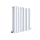 Hudson Reed Revive High Gloss White Horizontal Double Panel Radiator - 600mm x 586mm - Trusted Building Supplies