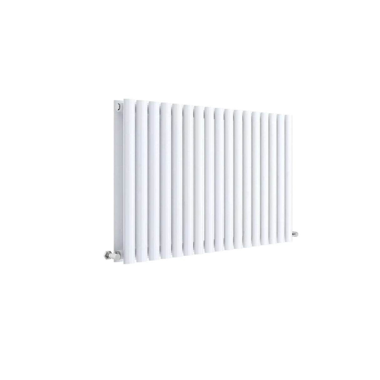Hudson Reed Revive High Gloss White Horizontal Double Panel Radiator - 600mm x 992mm - Trusted Building Supplies