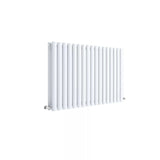 Hudson Reed Revive High Gloss White Horizontal Double Panel Radiator - 600mm x 992mm - Trusted Building Supplies