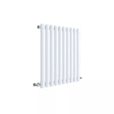 Hudson Reed Revive High Gloss White Horizontal Single Panel Radiator - 600mm x 586mm - Trusted Building Supplies