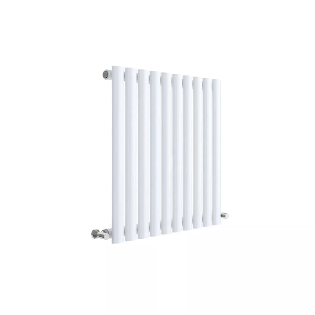 Hudson Reed Revive High Gloss White Horizontal Single Panel Radiator - 600mm x 586mm - Trusted Building Supplies
