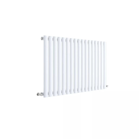 Hudson Reed Revive High Gloss White Horizontal Single Panel Radiator - 600mm x 992mm - Trusted Building Supplies