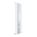 Hudson Reed Revive High Gloss White Single Panel Radiator With Mirror - 1800mm x 499mm - Trusted Building Supplies