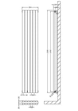 Hudson Reed Revive White Double Panel Designer Radiator - 1800mm x 354mm - Trusted Building Supplies
